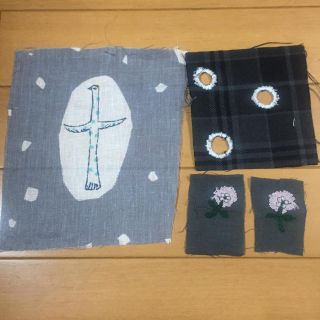 ミナペルホネン(mina perhonen)のミナペルホネン ハギレ グレー系(生地/糸)