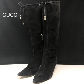 グッチ(Gucci)のグッチ ブーツ スエード ブラック(ブーツ)