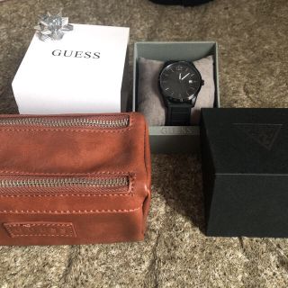 ゲス(GUESS)のguess ゲス 腕時計&時計しまいケース（guess）(腕時計)