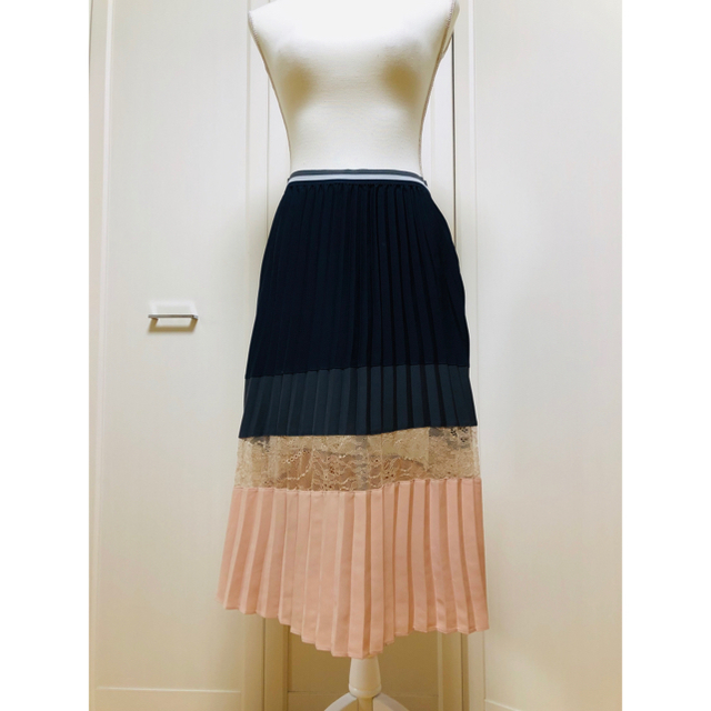 ZARA(ザラ)のZARA カラーブロックプリーツスカート レディースのスカート(ひざ丈スカート)の商品写真