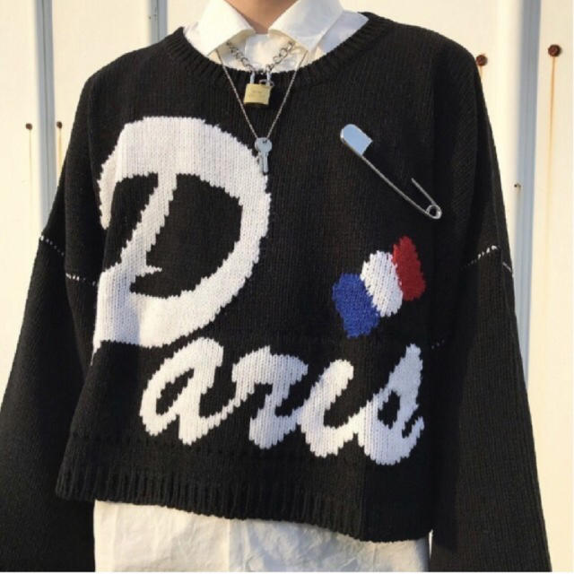 RAF SIMONS(ラフシモンズ)のcruffin Paris Knit Sweater ニット メンズのトップス(ニット/セーター)の商品写真