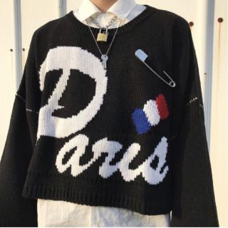 ラフシモンズ(RAF SIMONS)のcruffin Paris Knit Sweater ニット(ニット/セーター)