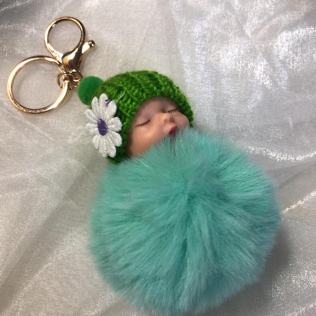 赤ちゃん 人形 baby キーホルダー  ファーチャーム 人形 レディースのファッション小物(キーホルダー)の商品写真
