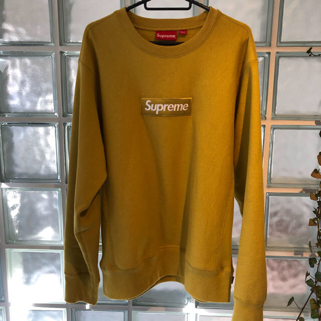 Box Logo Crewneck マスタード