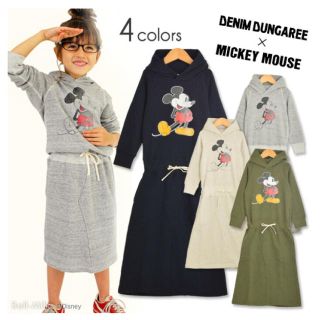 デニムダンガリー(DENIM DUNGAREE)のDD(デニム＆ダンガリー)ウラケ MICKEY フーデッド OP(Tシャツ/カットソー)