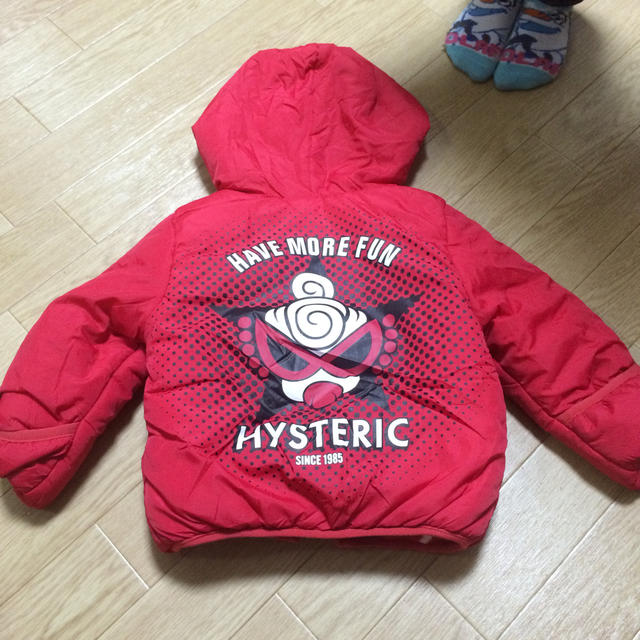 HYSTERIC MINI(ヒステリックミニ)のヒスミニ リバーシブル ダウン キッズ/ベビー/マタニティのベビー服(~85cm)(ジャケット/コート)の商品写真