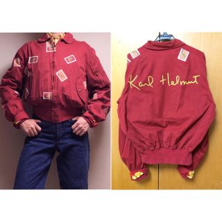 カールヘルム(Karl Helmut)の【売切】Karl Helmut パッチワーク付きMA-1ジャケット(フライトジャケット)