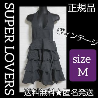 スーパーラヴァーズ(SUPER LOVERS)のSUPER LOVERS/スーパーラヴァーズ★ドレスワンピ【ヴィンテージ】グレー(ミニワンピース)