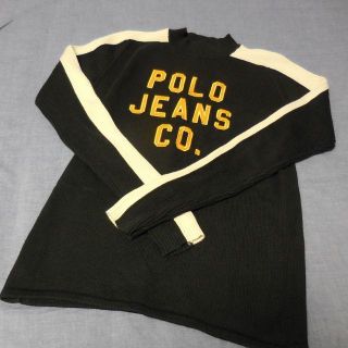 ポロラルフローレン(POLO RALPH LAUREN)のポロジーンズ・ラルフローレン　綿ニット刺繍セーター　ラグラン長袖(ニット/セーター)