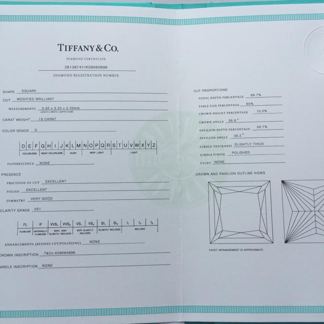 ティファニー グレース リング ダイヤモンド プリンセスカット Dカラー 3