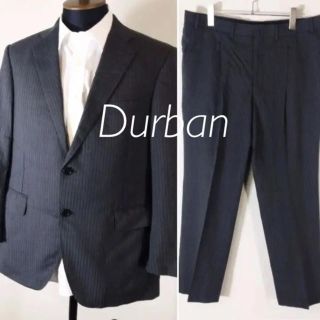 ダーバン(D’URBAN)のダーバン DURBAN ビジネススーツ グレー ストライプ 夏用 リクルート(セットアップ)