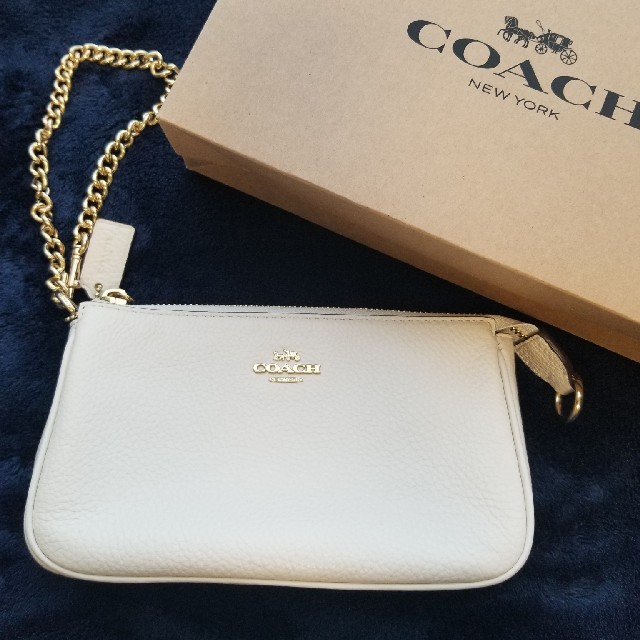 【新品】COACH　コーチ　レザー　ラージ　リストレット　チェーンバッグ