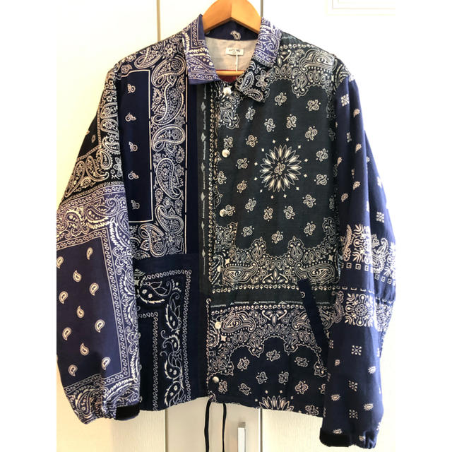 ジャケット/アウターM OLD PARK BANDANA COACH JACKET NAVY