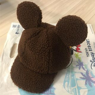 ディズニー(Disney)のディズニーランドキャップ　ミッキーブラウン(キャラクターグッズ)