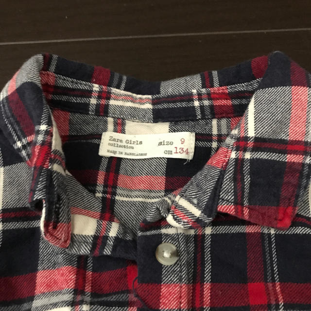 ZARA(ザラ)のZARA チェック　シャツ キッズ/ベビー/マタニティのキッズ服女の子用(90cm~)(ブラウス)の商品写真