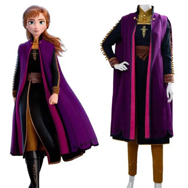 新品未使用✧︎ アナと雪の女王2 アナ アドベンチャー 衣装 コスプレのサムネイル