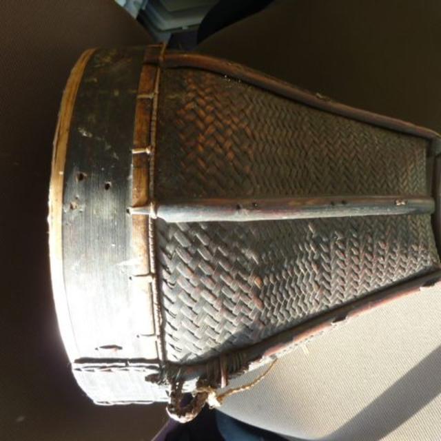 ラオス　アンティーク籠 ラオス アンティーク籠