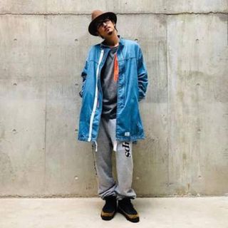 ダブルタップス(W)taps)のWTAPS THOMPSON JACKET COTTON DENIM 卍ライン(ミリタリージャケット)