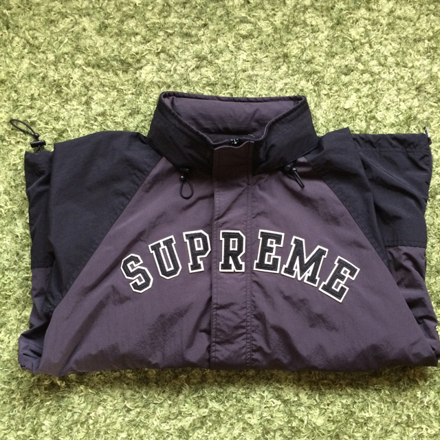 ナイロンジャケットSupreme Court half zip pullover Black L