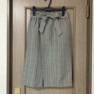 ロペピクニック(Rope' Picnic)のリボン付きチェックタイトスカート(ひざ丈スカート)