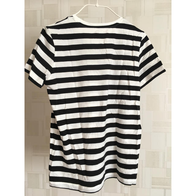 MUJI (無印良品)(ムジルシリョウヒン)の無印 タグ付き白×黒 Tシャツ レディースのトップス(Tシャツ(半袖/袖なし))の商品写真