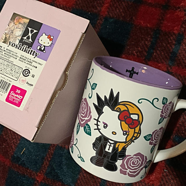 サンリオ(サンリオ)のyoshikitty マグカップ　X Japan YOSHIKI ヨシキ　レア エンタメ/ホビーのタレントグッズ(ミュージシャン)の商品写真