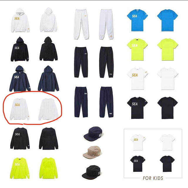 GDC(ジーディーシー)のWIND AND SEA SEA（small）L/S TEE Lサイズ　阪急限定 メンズのトップス(Tシャツ/カットソー(七分/長袖))の商品写真