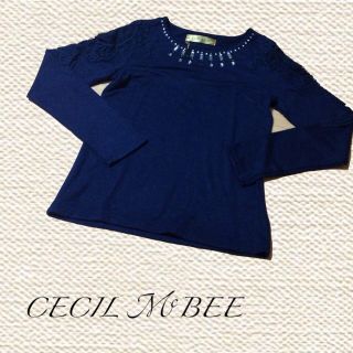 セシルマクビー(CECIL McBEE)のセシルマクビー＊新品レースビジューニット(ニット/セーター)