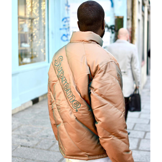 iridescent puffy jacket