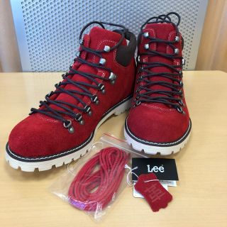 リー(Lee)の【お値下げ!】Lee マウンテンブーツ 25.5cm 赤 未使用(ブーツ)