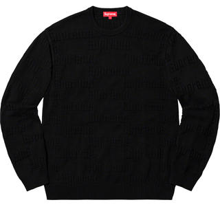 シュプリーム(Supreme)の新品Supreme raised logo sweater黒XL(ニット/セーター)