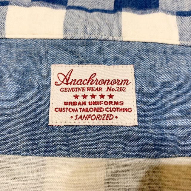 64cm身幅ANACHRONORM【Indigo Check Shirt-Cardigan】