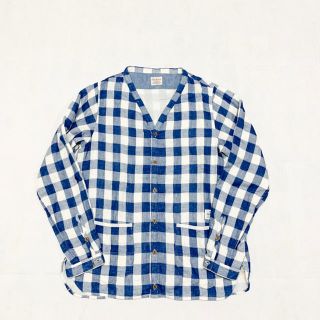 アナクロノーム(anachronorm)のANACHRONORM【Indigo Check Shirt-Cardigan】(カーディガン)