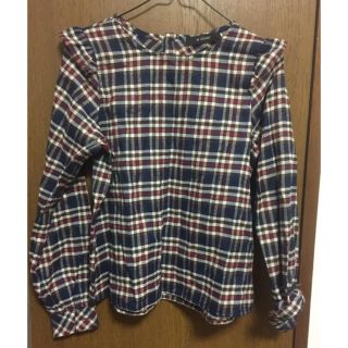 ダブルクローゼット(w closet)の新品 w closet 肩フリルブラウス(シャツ/ブラウス(長袖/七分))