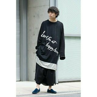 ヨウジヤマモト(Yohji Yamamoto)のYohji Yamamoto 19ss message print op(Tシャツ/カットソー(七分/長袖))