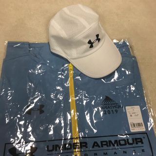 アンダーアーマー(UNDER ARMOUR)の横浜マラソン　ボランティアキャップ、ジャンバー　新品　未使用(その他)