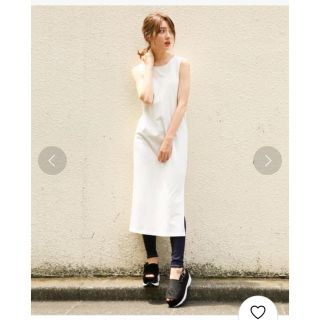 ヘザー(heather)のヘザーバックリボンAラインノースリーブワンピGUNIQLOGAPtitivate(ひざ丈ワンピース)