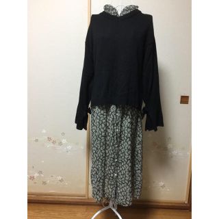 ダブルクローゼット(w closet)のW closet 花柄ワンピース(ひざ丈ワンピース)