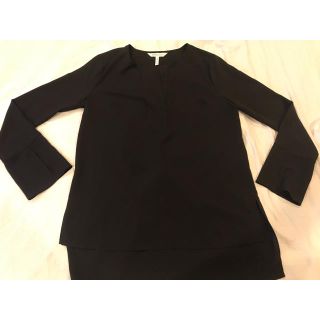 ビーシービージーマックスアズリア(BCBGMAXAZRIA)の新品 BCBGeneration 黒シャツ風トップス 長袖 Sサイズ(シャツ/ブラウス(長袖/七分))