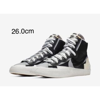 ナイキ(NIKE)のsacai × NIKE BLAZER MID BLACK (スニーカー)