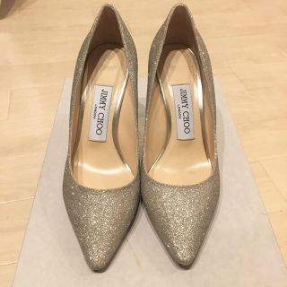 ジミーチュウ(JIMMY CHOO)のジミーチュウ ROMY85 ラメパンプス　8.5cmヒール　ウエディング(ハイヒール/パンプス)