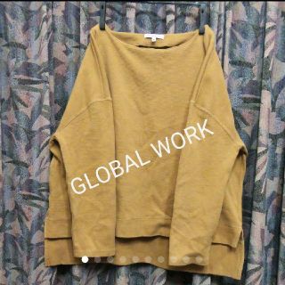 グローバルワーク(GLOBAL WORK)のGLOBAL WORK/ボートネックしっかり素材の大人可愛いゆったりプルオーバー(カットソー(長袖/七分))