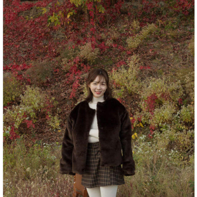 ohotoro ファーコート brown