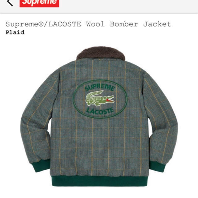 【M】Supreme®/LACOSTE Wool Bomber Jacket