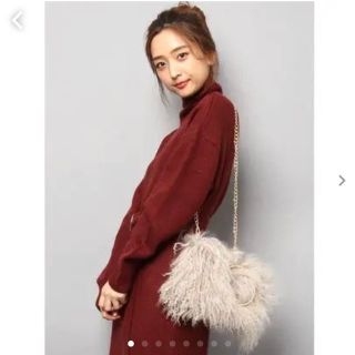 マーキュリーデュオ(MERCURYDUO)のMERCURY DUO ＊チベットラムミニショルダーBAG 定価15,000円(クラッチバッグ)