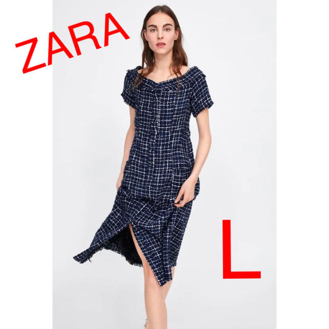 Zara Zara タグ付き新品 ツイードワンピース L キャサリン妃着 ザラの通販 By Ime S Shop ザラならラクマ