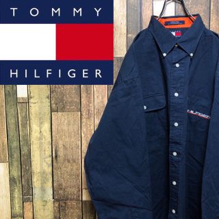 トミーヒルフィガー(TOMMY HILFIGER)の【はるち様専用】トミーヒルフィガー☆刺繍ロゴ入りダブルポケットチノシャツ 90s(シャツ)