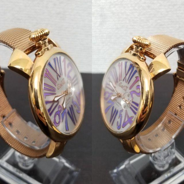 GaGa MILANO(ガガミラノ)のガガミラノ　腕時計　美品☆　46mm　ピンクゴールド メンズの時計(腕時計(アナログ))の商品写真