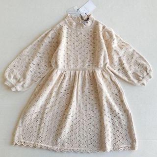 キャラメルベビー&チャイルド(Caramel baby&child )の4Y♥️bebe organic Olivia dress natural(ワンピース)