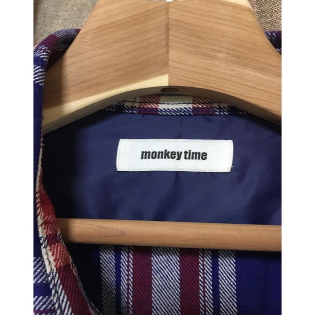 春コーデ《monkey time》HEAVY TWILL CHECKシャツ ユニセックス